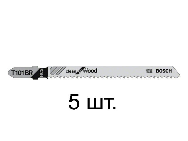 Пилка лобз. по дереву T101BR (5 шт.) BOSCH (пропил прямой, тонкий, аккуратный и чистый рез) - фото2