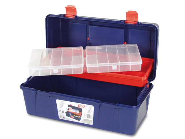 Ящик для инструмента пластмассовый 40x20,6x18,8см (с лотком и органайзером) (TAYG) - фото