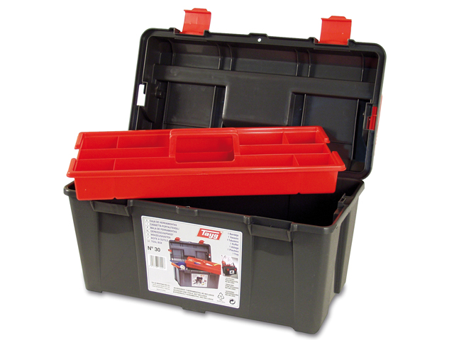Ящик для инструмента пластмассовый 44,5x23,5x23см (с лотком) (TAYG) - фото