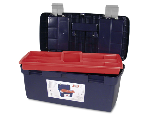 Ящик для инструмента пластмассовый 58x29x29см (с лотком) (мет. замки) (TAYG) - фото