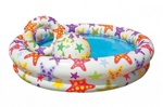 Детский надувной бассейн Звездный Intex 59460NP 122*25 см с мячом и кругом