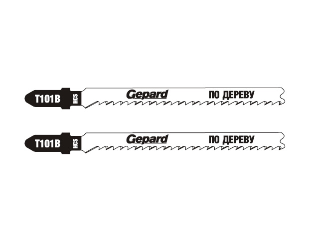 Пилка лобз. по дереву T101B (2 шт.) GEPARD (пропил прямой, тонкий, аккуратный и чистый рез) - фото2