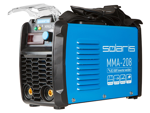 Инвертор сварочный SOLARIS MMA-208 (230В, 20-200 А, 65В, электроды диам. 1.6-4.0 мм, вес 3.9 кг)