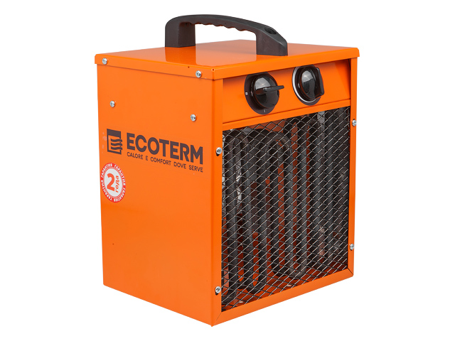 Нагреватель воздуха электр. Ecoterm EHC-03/1C (кубик, 3 кВт, 220 В, термостат, 2 года гарантии) - фото