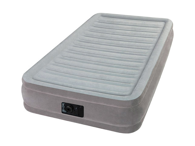 Надувная кровать Twin Comfort-Plush (Твин Комфорт-Плаш), 99х191х33 см, встр. электрич. насос, INTEX - фото