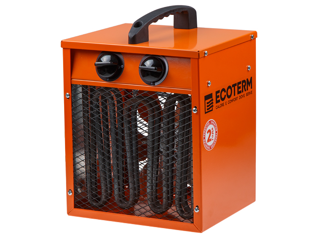 Нагреватель воздуха электр. Ecoterm EHC-02/1C (кубик, 2 кВт, 220 В, термостат, 2 года гарантии) - фото