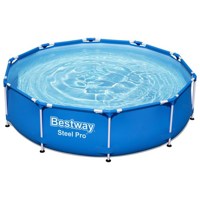 Каркасный бассейн Bestway Steel Pro Max 14415 фильтр насос - фото
