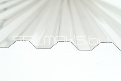 Профилированный монолитный поликарбонат «Greca» 2 метра, прозрачный - фото