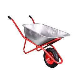 Тачка строительная SKIPER 125 X-MODE (до 125л, до 280кг, 1x4.00-8, пневмо, ось 16х100, разб. рама) - фото