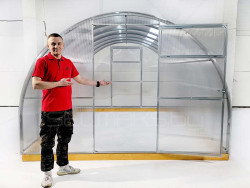 Теплица АгрономЛюкс 20х40 шаг 0,67м, полик. 4мм(ЭКО), 10 метров - фото2