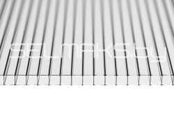 Поликарбонат сотовый прозрачный 10мм «Скарб-про» ЛЮКС, вес 1,70кг/м2 - фото