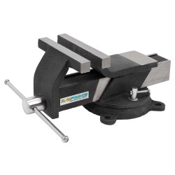 Тиски стальные поворотные с наковальней 8''(200мм), ILOforce - фото