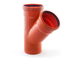 Тройник НК 110/110х45 РТП (Для наружной канализации) - фото