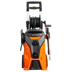 Мойка высокого давления SKIPER PM-210 PRO (2800Вт; 210 Бар; 8м шланг; 19,5кг; бесщ.дв;катушка;щётка) - фото