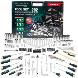 Набор инструментов 202пр. 1/4'', 3/8'', 1/2''(6гр.) RockFORCE LIGHT RF LIGHT-42022-5 - фото