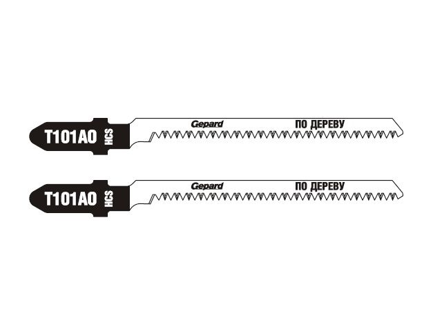 Пилка лобз. по дереву T101AO (2 шт.) GEPARD (пропил криволинейный, тонкий, аккуратный и чистый рез) - фото