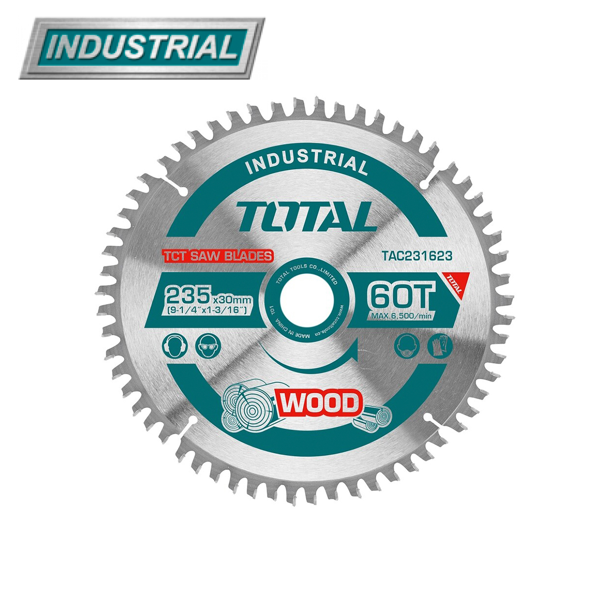 Диск пильный 235x30 мм 60 зубьев TOTAL TAC231623 - фото