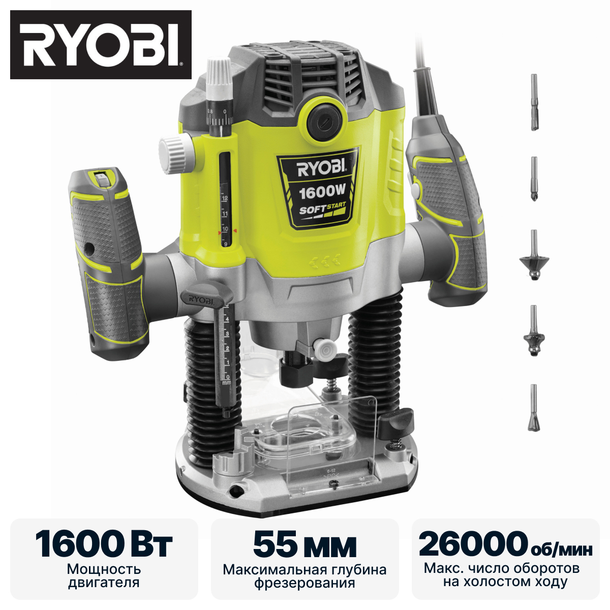 Фрезер RYOBI RRT1600-K - фото