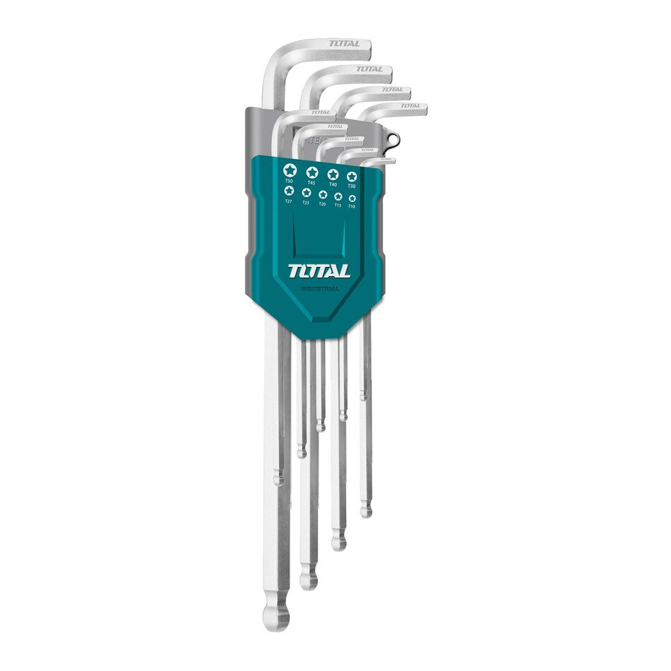 Набор ключей Torx T10-T50 длинных TOTAL THT106391 (9 шт) - фото