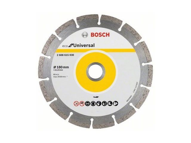 Алмазный круг 180х22 мм универс. сегмент. ECO UNIVERSAL BOSCH (сухая резка) - фото