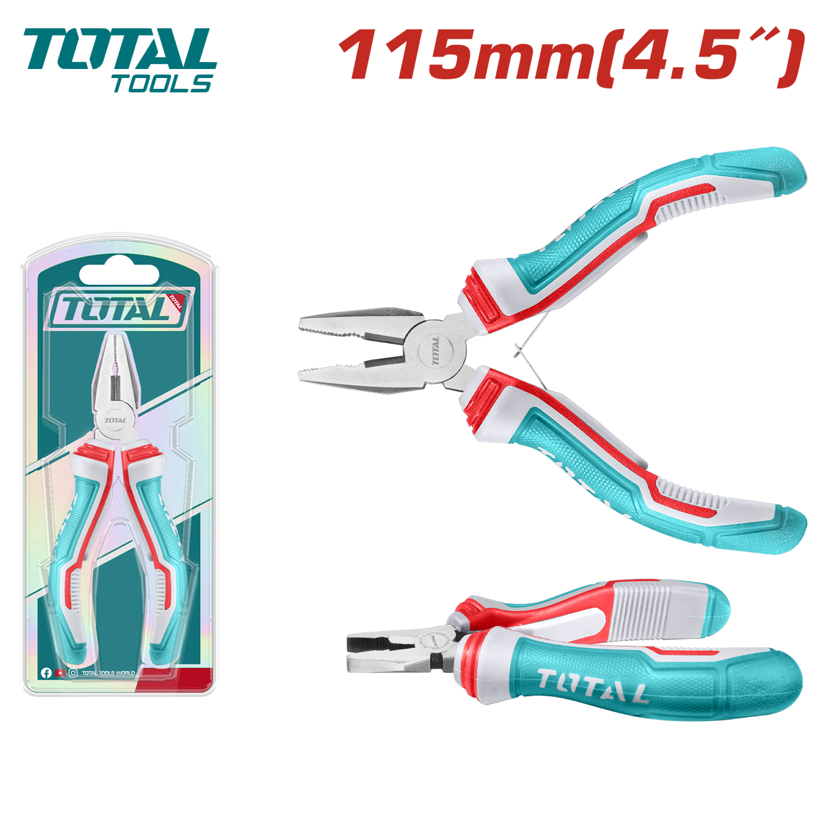 Мини плоскогубцы комбинированные 115 мм TOTAL THTMN156 - фото