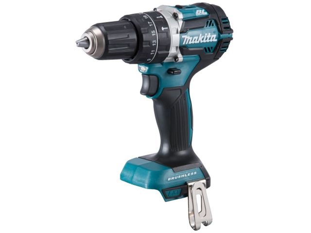 Аккум. ударная дрель-шуруповерт MAKITA LXT DHP 484 Z в кор. (18.0 В, БЕЗ АККУМУЛЯТОРА, 2 скор., 54 Нм, шурупы до 10 мм, сверление в металле до 13 мм) - фото