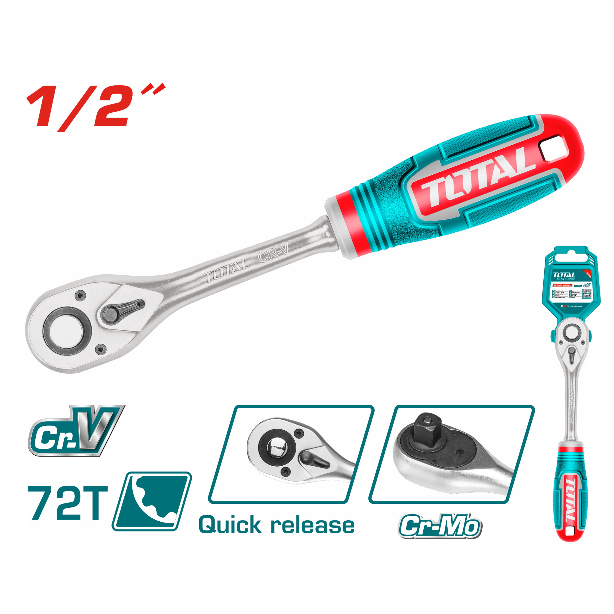 Ключ-трещотка 1/2 