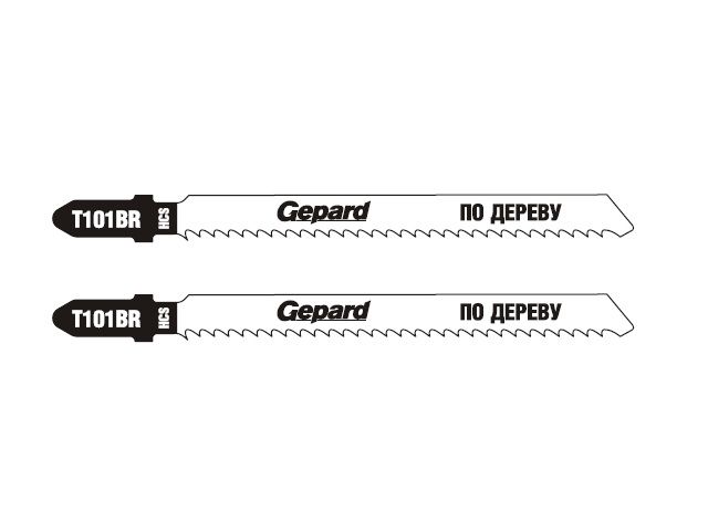 Пилка лобз. по дереву T101BR (2 шт.) GEPARD (пропил прямой, тонкий, аккуратный и чистый рез) - фото