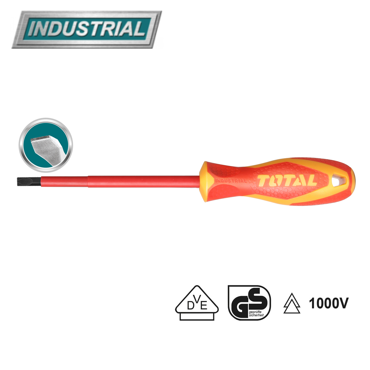 Отвертка шлицевая SL5,5 125 мм диэлектрическая TOTAL THTIS5125 - фото