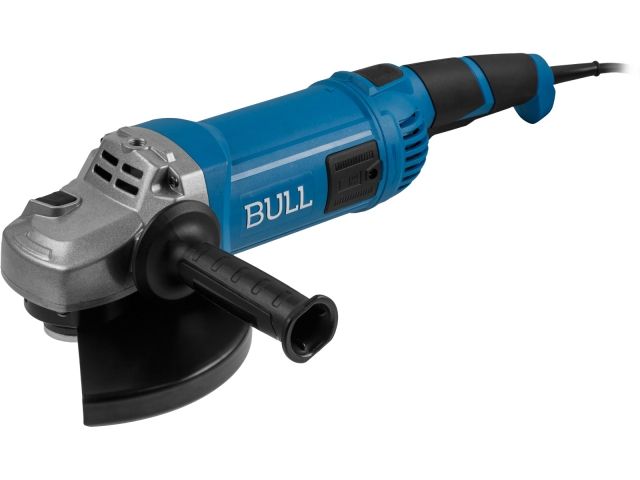 Двуручная углошлифмашина BULL WS 2303 в кор. 2200 Вт, 230 мм, 6600 об/мин, пылезащ., 4м кабель (5,1 кг, М14) - фото