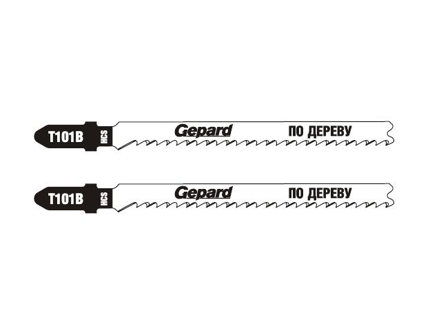 Пилка лобз. по дереву T101B (2 шт.) GEPARD (пропил прямой, тонкий, аккуратный и чистый рез) - фото