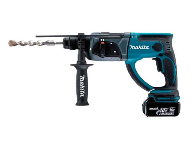 Аккум. перфоратор MAKITA LXT DHR 202 RFE в чем. (18.0 В, 2 акк., 3.0 А/ч Li-Ion, 1.9 Дж, вес 3.5 кг,) - фото