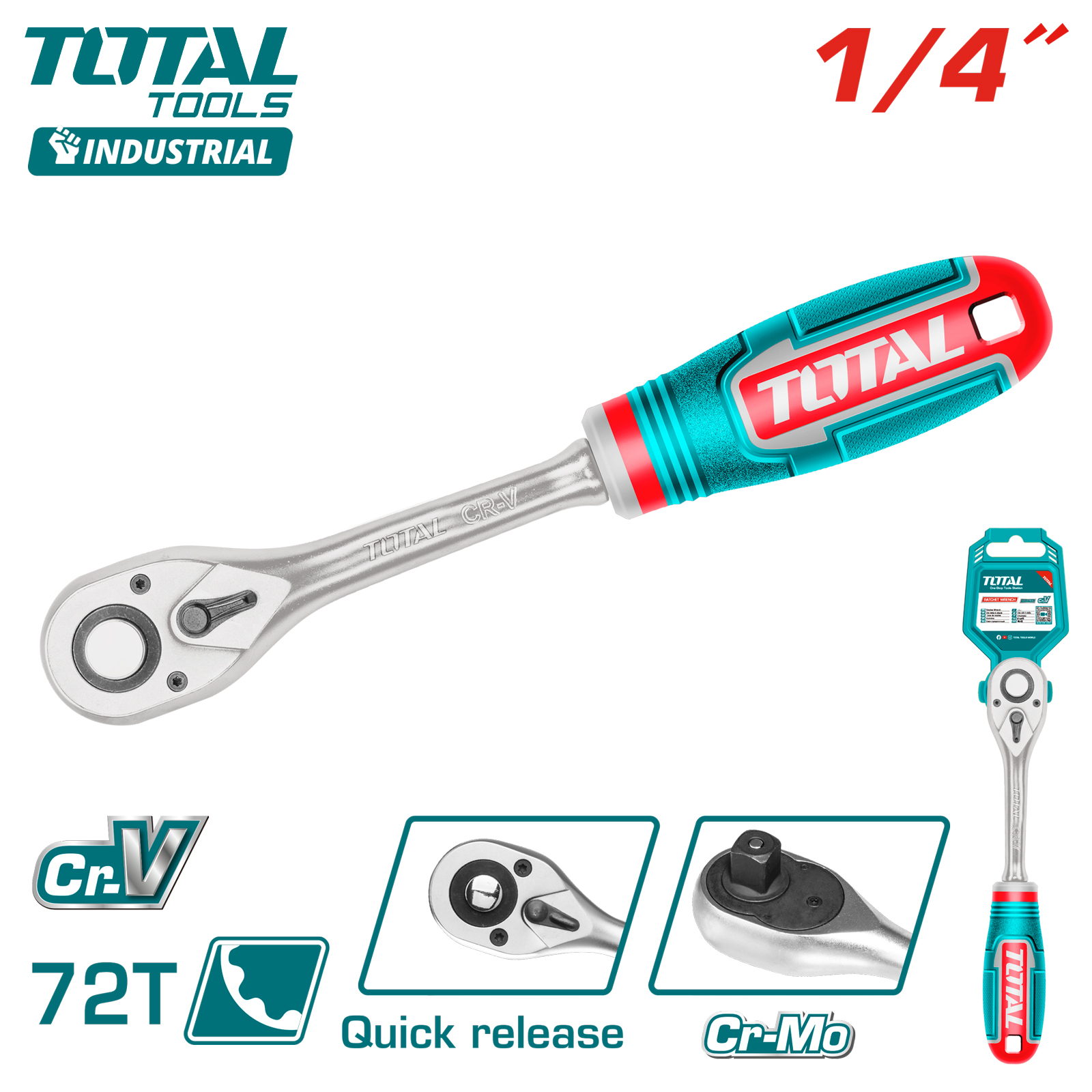 Ключ-трещотка 1/4 