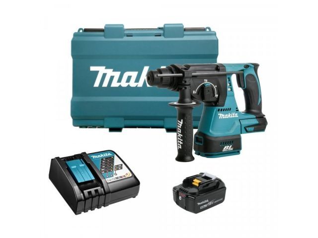 Аккум. перфоратор MAKITA LXT DHR 242 RT в кейсе (18.0 В, Li-Ion, 2.0 Дж, вес 3.3 кг,) - фото