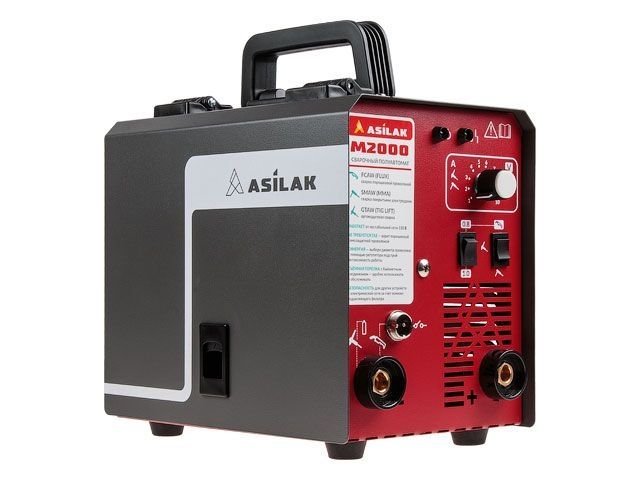 Полуавтомат сварочный ASILAK M2000 (230В, 20-180 А, 80В, FLUX/MMA/TIG LIFT, байонетный разъем, без подкл. газа) - фото