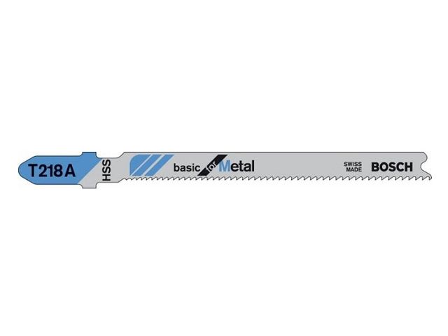 Пилка лобз. по металлу T218A (1 шт.) BOSCH (пропил криволинейный, тонкий, для базовых работ) - фото