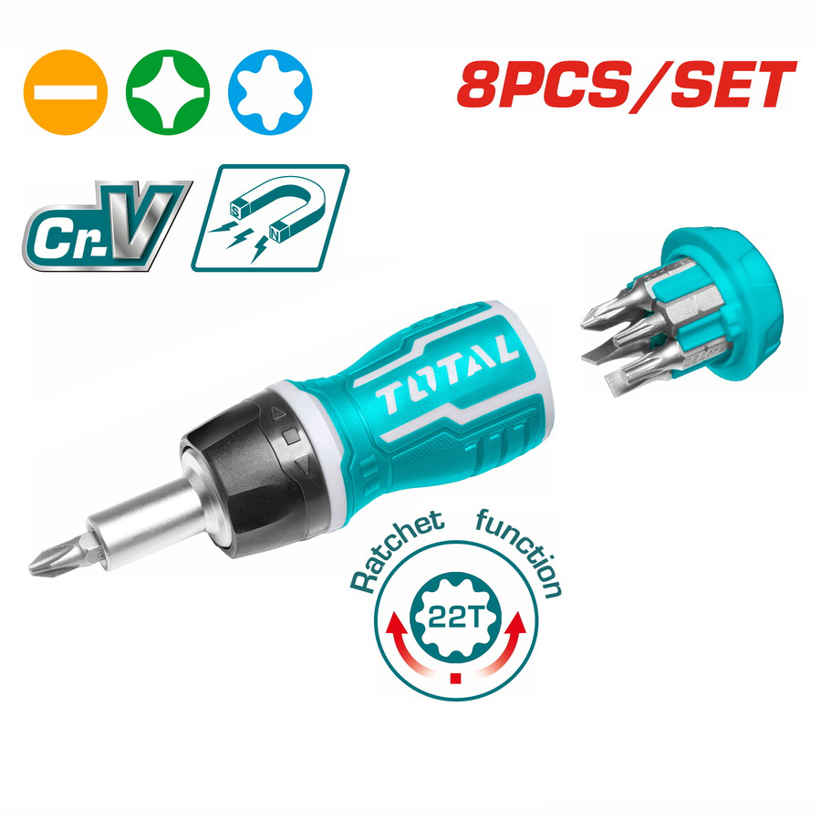 Отвертка 8 в 1 TOTAL TACSDS1726 - фото