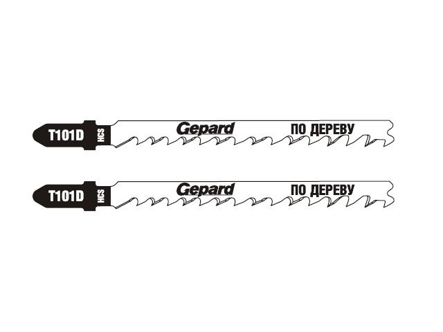 Пилка лобз. по дереву T101D (2 шт.) GEPARD (пропил прямой, тонкий, аккуратный и чистый рез) - фото