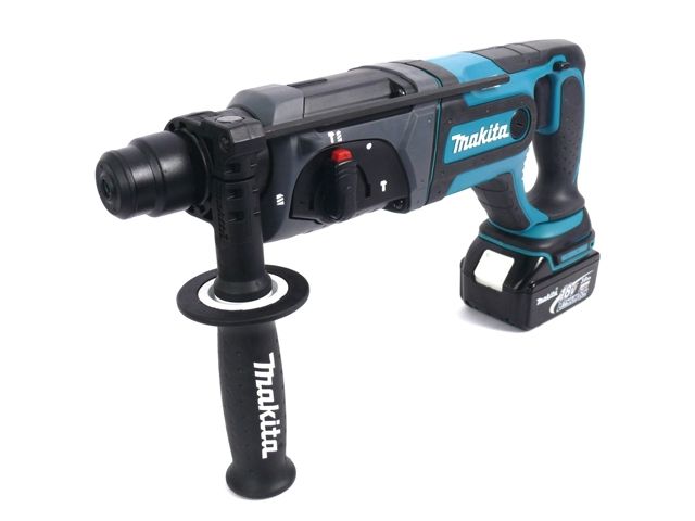 Аккум. перфоратор MAKITA LXT DHR 241 RFE в чем. (18.0 В, 2 акк., 3.0 А/ч Li-Ion, 1.9 Дж, вес 3.2 кг) - фото