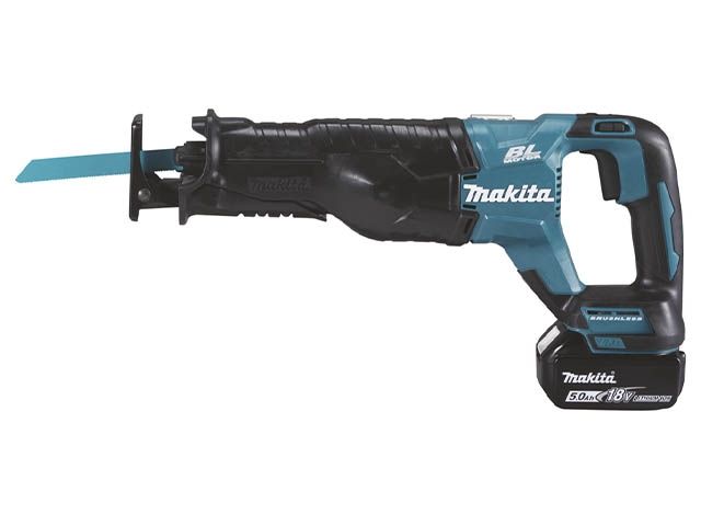 Аккум. сабельная пила MAKITA LXT DJR 187 RTE в чем. (18.0 В, 2 акк., 5.0 А/ч, Li-Ion, дерево до 255 мм, металл до 20 мм) - фото