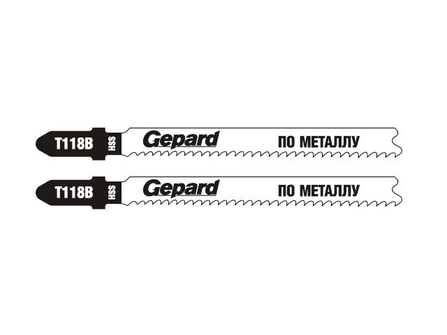 Пилка лобз. по металлу T118B (2 шт.) GEPARD (пропил прямой, тонкий, для базовых работ) - фото