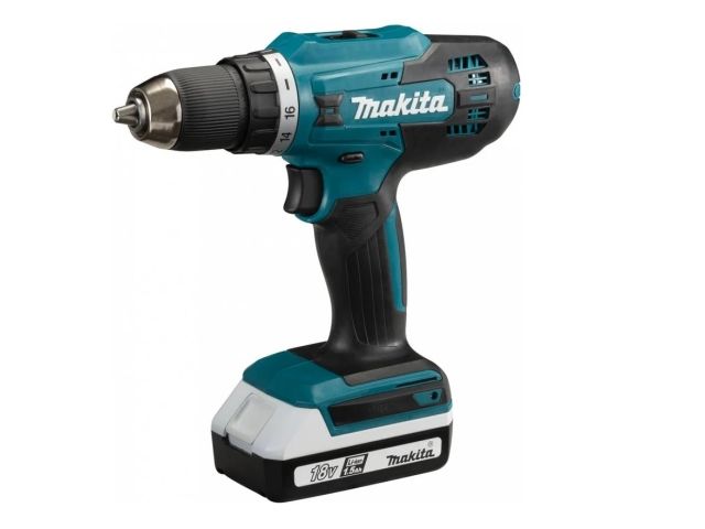 Аккум. шуруповерт MAKITA DF488D002 в кейсе (18.0 В, 2 акк., 1.5 А/ч Li-Ion, 2 скор., 42 Нм, шурупы до 13 мм) - фото