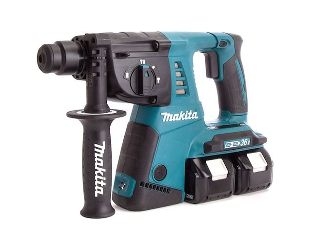 Аккум. перфоратор MAKITA LXT DHR 263 RF4 в чем. (18+18 В, 4 акк., 3.0 А/ч Li-Ion, 2.5 Дж, вес 4.9 кг, быстросъемн.) - фото