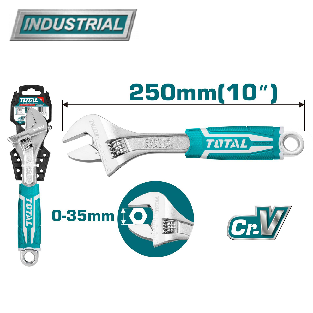 Ключ разводной 250 мм TOTAL THT101106 - фото