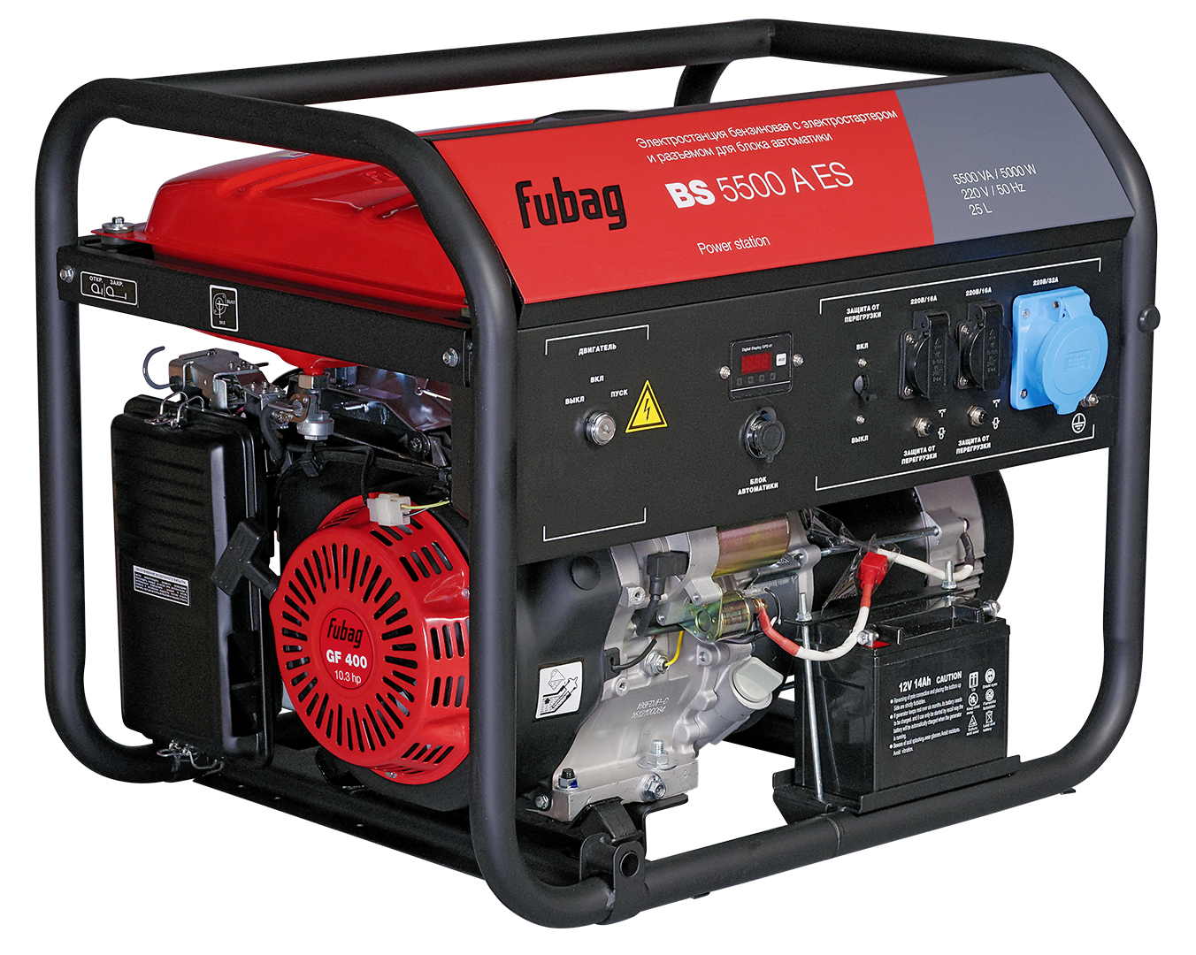 Генератор бензиновый FUBAG BS 5500 A ES с электростартером и коннектором автоматики - фото