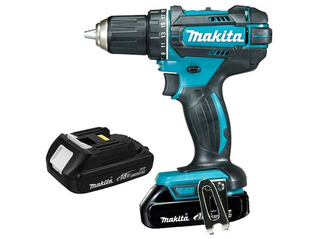 Аккум. дрель-шуруповерт MAKITA LXT DDF 482 SYE в чем. (18.0 В, 2 акк., 1.5 А/ч Li-Ion, 2 скор., 62 Нм, шурупы до 10 мм) - фото