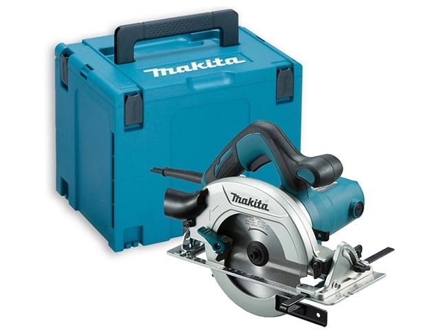 Циркулярная пила MAKITA HS 6601 J в чем. (1050 Вт, 165х20 мм, до 54 мм) - фото