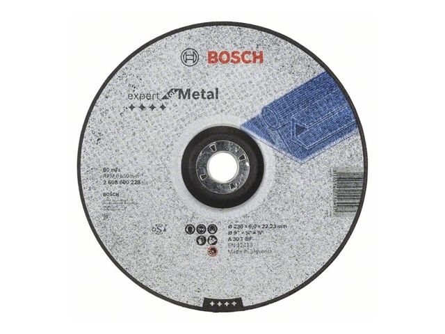 Круг обдирочный 230х6x22.2 мм для металла BOSCH - фото