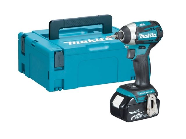 Аккум. шуруповерт MAKITA LXT DTD 154 RFE в чем. (18.0 В, 2 акк., 3.0 А/ч Li-Ion, 3 скор., 175 Нм, шурупы до 13 мм) - фото