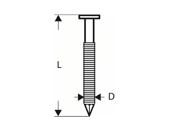 Гвозди для GSN 90-21 RK SN21RK 60RG (4000шт) (BOSCH) - фото